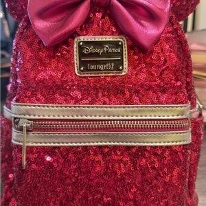 Loungefly Disney Parks Pink Sequin Backpack